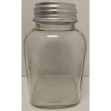 7" Golden West Coffee Jar Lid Embossed Vacuum Packed Closset Devers Portland OR Glass