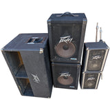 Peavey Tri-Flex PA System Subwoofer Satellite Speakers + Pair 110DL Monitors Rock Band Performance