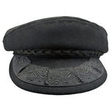 S 6 7/8 Black Wool Nylon Greek Fisherman Cap Hat Greece Greek Nautical Halloween Costume