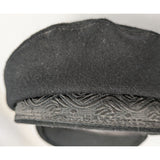 S 6 7/8 Black Wool Nylon Greek Fisherman Cap Hat Greece Greek Nautical Halloween Costume