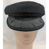 S 6 7/8 Black Wool Nylon Greek Fisherman Cap Hat Greece Greek Nautical Halloween Costume