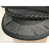 S 6 7/8 Black Wool Nylon Greek Fisherman Cap Hat Greece Greek Nautical Halloween Costume