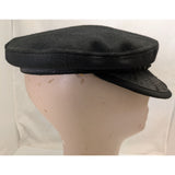 S 6 7/8 Black Wool Nylon Greek Fisherman Cap Hat Greece Greek Nautical Halloween Costume