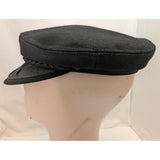 S 6 7/8 Black Wool Nylon Greek Fisherman Cap Hat Greece Greek Nautical Halloween Costume