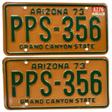 PPS 356 Arizona License Plate Grand Canyon State Pair Set Porsche