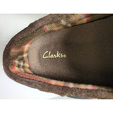 NEW 10 M Clarks Indoor/Outdoor Slippers Brown Suede Slip On Boat Shoes Mens Trapper Moccasin Lined JMH0675