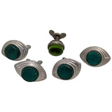 5 Cateye Green Reflector Hardware Vintage Motorcycle Car Boat Bike Bicycle Sign License Plate Fender Bolt