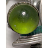 5 Cateye Green Reflector Hardware Vintage Motorcycle Car Boat Bike Bicycle Sign License Plate Fender Bolt