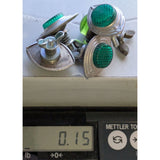5 Cateye Green Reflector Hardware Vintage Motorcycle Car Boat Bike Bicycle Sign License Plate Fender Bolt