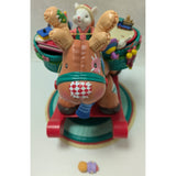 RARE Vintage ENESCO Lustre Fame Musical Christmas Rocking Horse Jingle Bell 1994