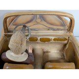 24" 1957 Large VW Bug Convertible Rolling Wheels Handmade Philippines Volkswagen Beetle Replica