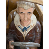 24" 1957 Large VW Bug Convertible Rolling Wheels Handmade Philippines Volkswagen Beetle Replica