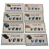 Volkswagen Cruise 2006-2013 VESI Fridge Magnet Lot 8 Southeast Idaho VW Club Set