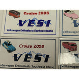 Volkswagen Cruise 2006-2013 VESI Fridge Magnet Lot 8 Southeast Idaho VW Club Set