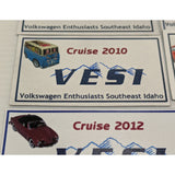 Volkswagen Cruise 2006-2013 VESI Fridge Magnet Lot 8 Southeast Idaho VW Club Set