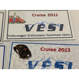 Volkswagen Cruise 2006-2013 VESI Fridge Magnet Lot 8 Southeast Idaho VW Club Set