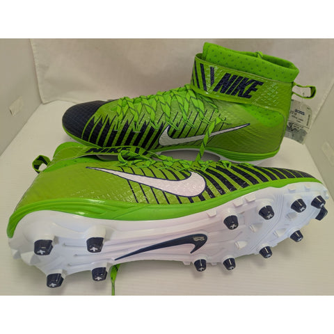 US 18 Mens Nike Green Navy Lunarbeast Elite TD PF Football Cleats NikeSkin 847588-429