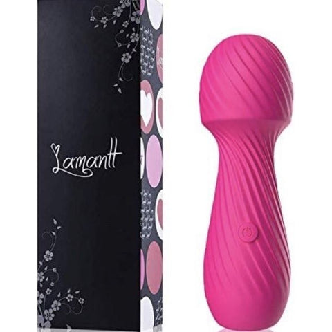Lamantt Mini Wand Massager Massage Muscle Aches Cordless USB Rechargeable Pink