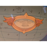 Illuminated 12" Cram Classica Lighted World Globe Earth Lamp Vintage Wood Base Map