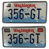 356-GT Washington License Plate 356 Porsche Carrera 2001 Mountain