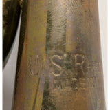 US Regulation Military Bugle Rexcraft Brass USA Horn W/ Mouthpiece Straight