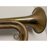 US Regulation Military Bugle Rexcraft Brass USA Horn W/ Mouthpiece Straight