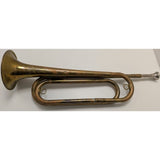 US Regulation Military Bugle Rexcraft Brass USA Horn W/ Mouthpiece Straight