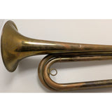 US Regulation Military Bugle Rexcraft Brass USA Horn W/ Mouthpiece Straight