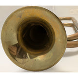 US Regulation Military Bugle Rexcraft Brass USA Horn W/ Mouthpiece Straight