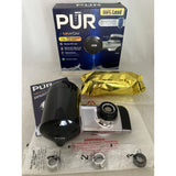 NEW PUR Plus Black & Chrome Horizontal Faucet Mount Water Filter System  PFM200B