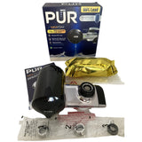 NEW PUR Plus Black & Chrome Horizontal Faucet Mount Water Filter System  PFM200B