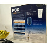 NEW PUR Plus Black & Chrome Horizontal Faucet Mount Water Filter System  PFM200B