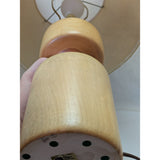 23" How's Your Aspen Table Lamp Handcrafted Natural Wood Hand Turned 3 Way Burlap Shade