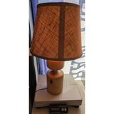 23" How's Your Aspen Table Lamp Handcrafted Natural Wood Hand Turned 3 Way Burlap Shade