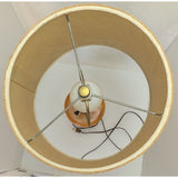 23" How's Your Aspen Table Lamp Handcrafted Natural Wood Hand Turned 3 Way Burlap Shade