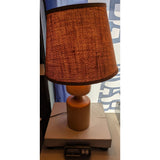 23" How's Your Aspen Table Lamp Handcrafted Natural Wood Hand Turned 3 Way Burlap Shade