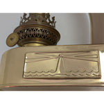 DHR Holland Brass Wall Mounted Oil Lamp Reflector NO CHIMNEY Arched Cover Maritime Nautical
