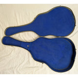 41" Vintage 1950s 1960s Acoustic Guitar Hard Case Only Green Vinyl Blue Interior