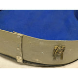 41" Vintage 1950s 1960s Acoustic Guitar Hard Case Only Green Vinyl Blue Interior