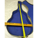 41" Vintage 1950s 1960s Acoustic Guitar Hard Case Only Green Vinyl Blue Interior
