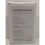 Bits Power Bank 2600 mAh Portable Battery With USB MICRO Cable - Blue
