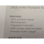 Bits Power Bank 2600 mAh Portable Battery With USB MICRO Cable - Blue