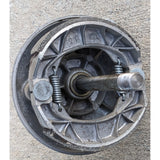 Marked " PJ ABC 21 ASK " 1970s? Aluminum Cable Brake Drum Motorcycle Wheel Hub Harley? Honda?