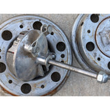 Marked " PJ ABC 21 ASK " 1970s? Aluminum Cable Brake Drum Motorcycle Wheel Hub Harley? Honda?