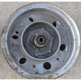 Marked " PJ ABC 21 ASK " 1970s? Aluminum Cable Brake Drum Motorcycle Wheel Hub Harley? Honda?