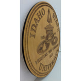 12" Seal 1963 Idaho State University Wood Wall Plaque Round Veritas Vos Liberabit Vintage 1901-1947