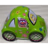 6" Muppets VW Bug Tin Volkswagen Toy Car TM Henson Kermit Green Miss Piggy Metal