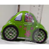 6" Muppets VW Bug Tin Volkswagen Toy Car TM Henson Kermit Green Miss Piggy Metal