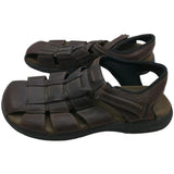 13 Clarks Mens Brown Woven Leather Upper Fisherman Shoes Sandals 13M 38052