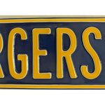 36 X 6 Los Angeles Chargers Country NFL Metal Steel Sign Wall Art Blue Yellow